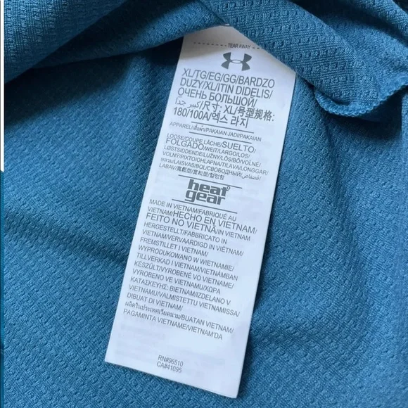 Under Armour Mens Sz XL/TG/XG Turquoise Heatgear Short Sleeve Polo Shirt - Picture 5 of 6
